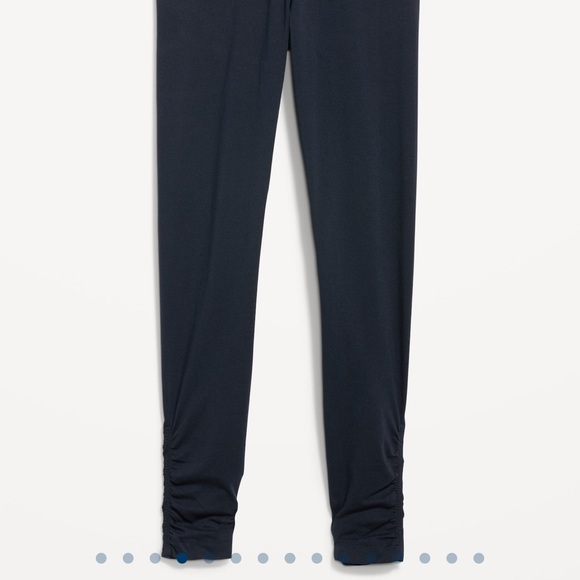 NWT OLD NAVY High-Waisted Ruched 7/8 Legging Color: In The Navy SIZE MEDIUM - Picture 4 of 7